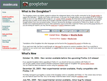 Tablet Screenshot of googlebar.mozdev.org