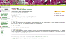 Tablet Screenshot of cookiemanager.mozdev.org