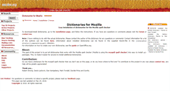Desktop Screenshot of dictionaries.mozdev.org