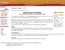 Tablet Screenshot of dictionaries.mozdev.org