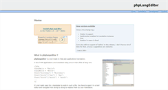 Desktop Screenshot of phplangeditor.mozdev.org