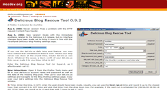 Desktop Screenshot of deliciousblogrescue.mozdev.org