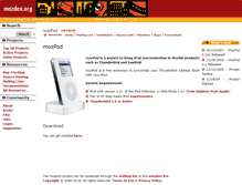 Tablet Screenshot of mozpod.mozdev.org