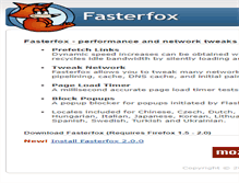 Tablet Screenshot of fasterfox.mozdev.org